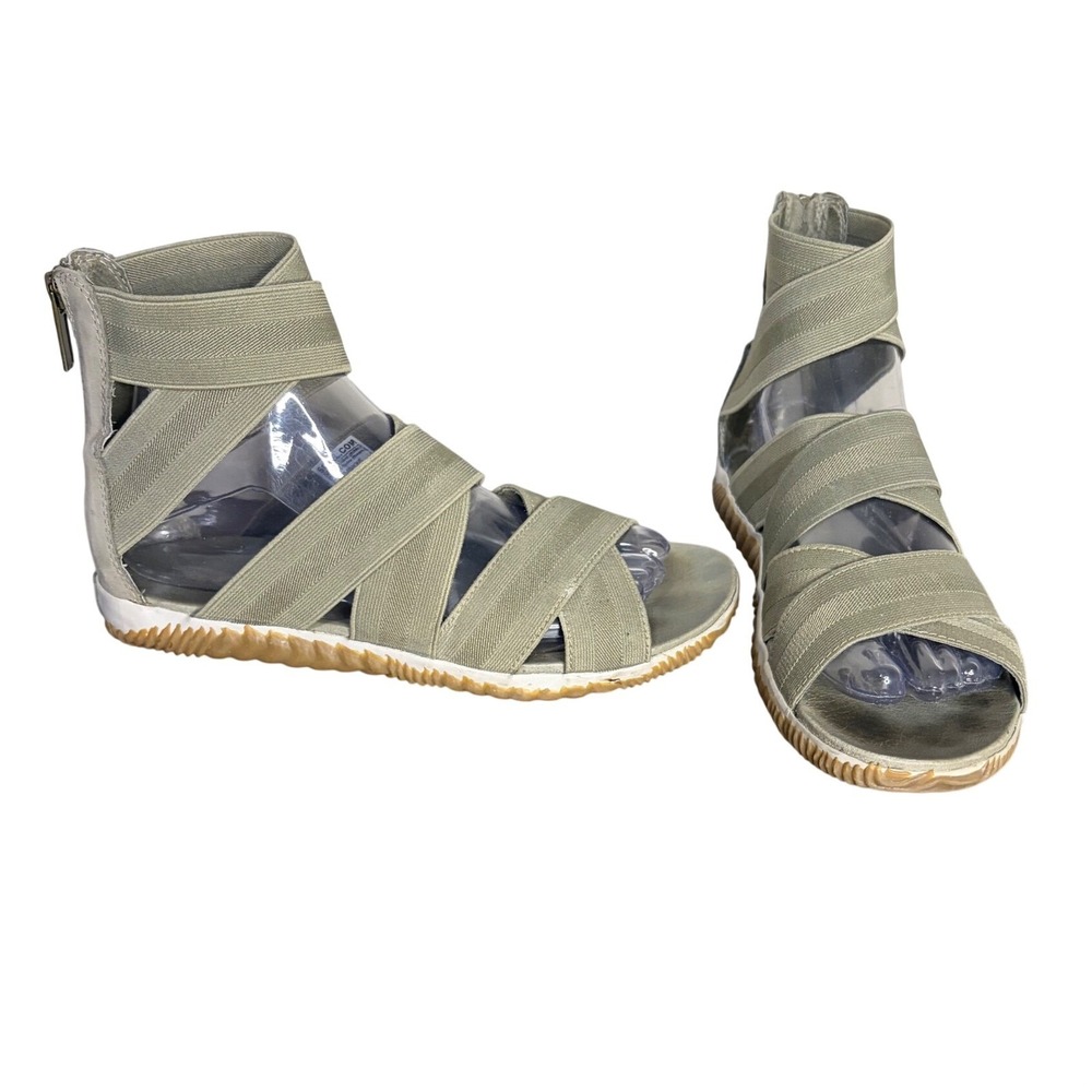 Sorel Sage Ella Gladiator Sandals‎ Elastic Strappy Flat Women's Size 8